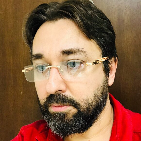 Men Hip Hop Sunglasses Square Framelass Gold Clear Lens Classy Aviator Vintage - Picture 2 of 4